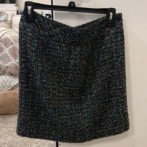 Ann Taylor Loft multi colored tweed skirt, size 2P